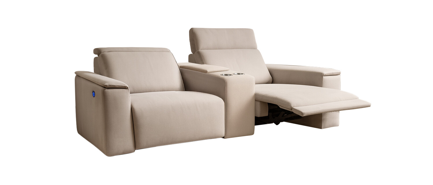 Sofa Reclinable Gaveta Abierta