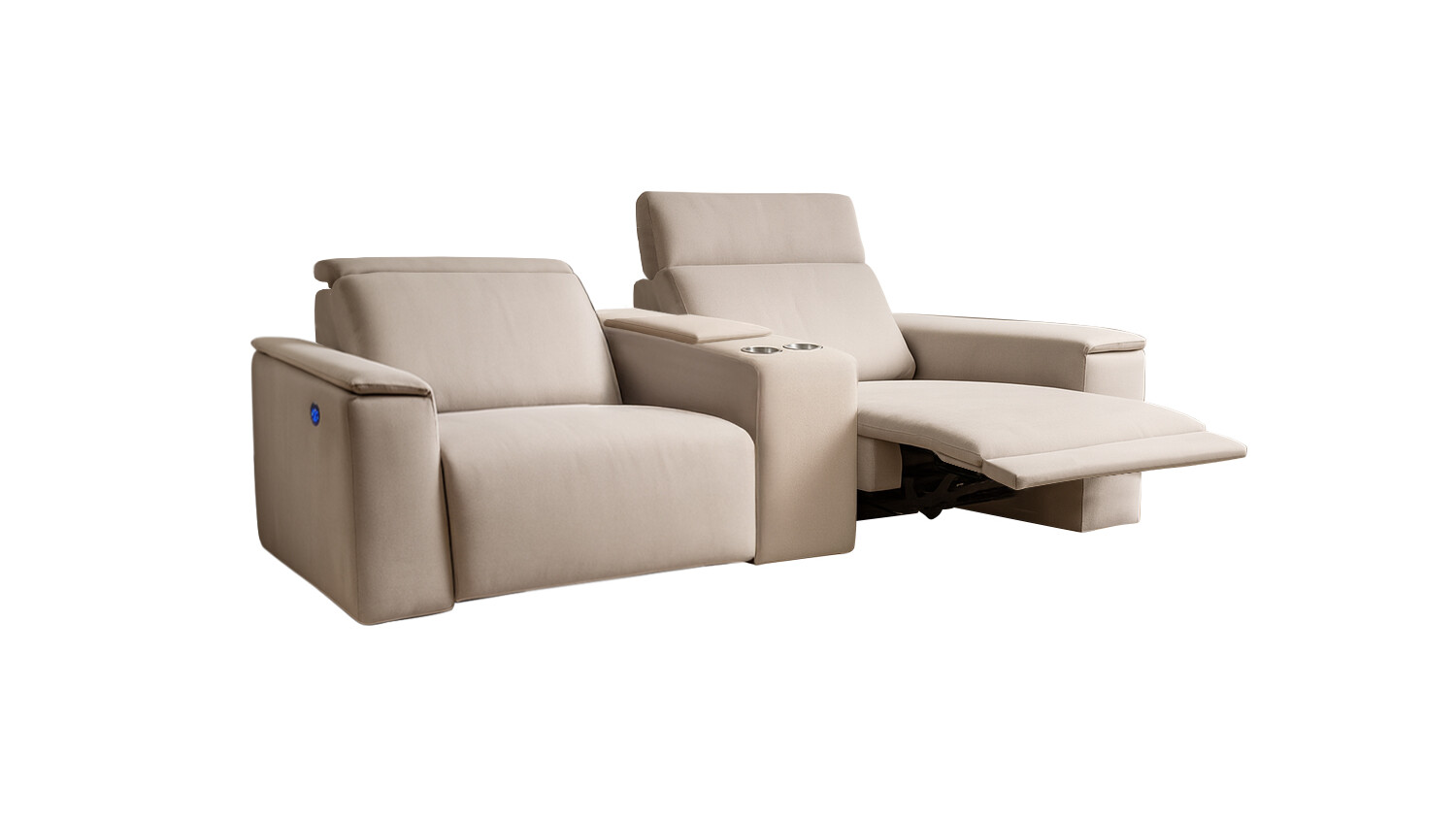 Sofa Reclinable con Gaveta de 2 Cuerpos