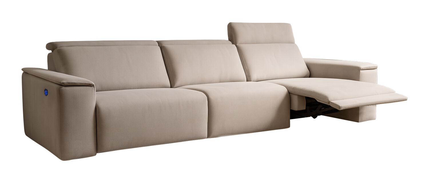 Sofa Reclinable Tres Cuerpos - Abierto