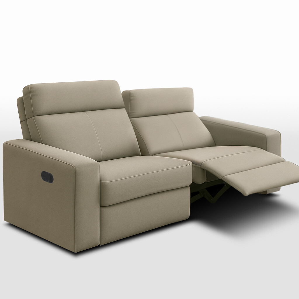 Sofa Reclinable Bari dos cuerpos reclinado